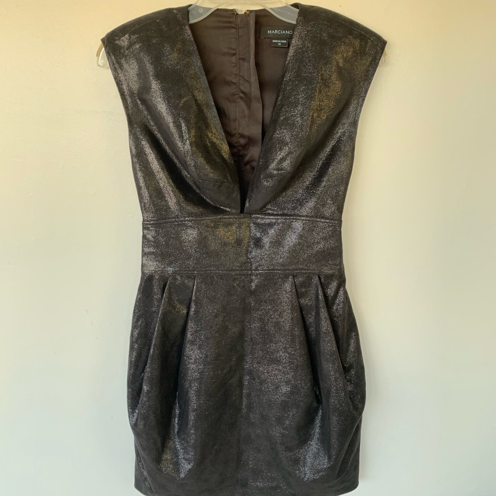 Shiny Black Luxe Dress